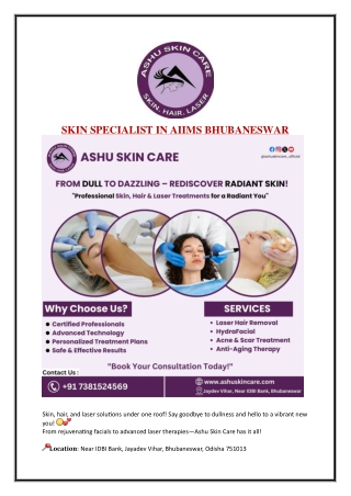 Best cosmetic doctor in Bhubaneswar