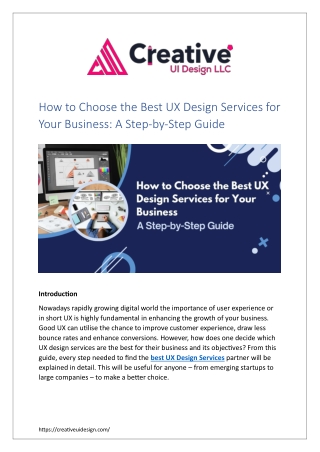 How to Choose the Best UX Design Services for Your Business