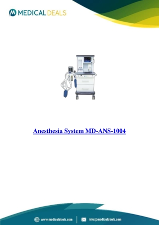 Anesthesia-System-MD-ANS-1004