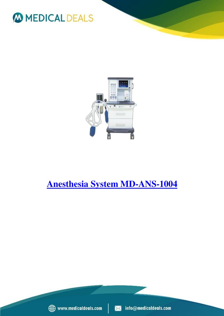 anesthesia system md ans 1004