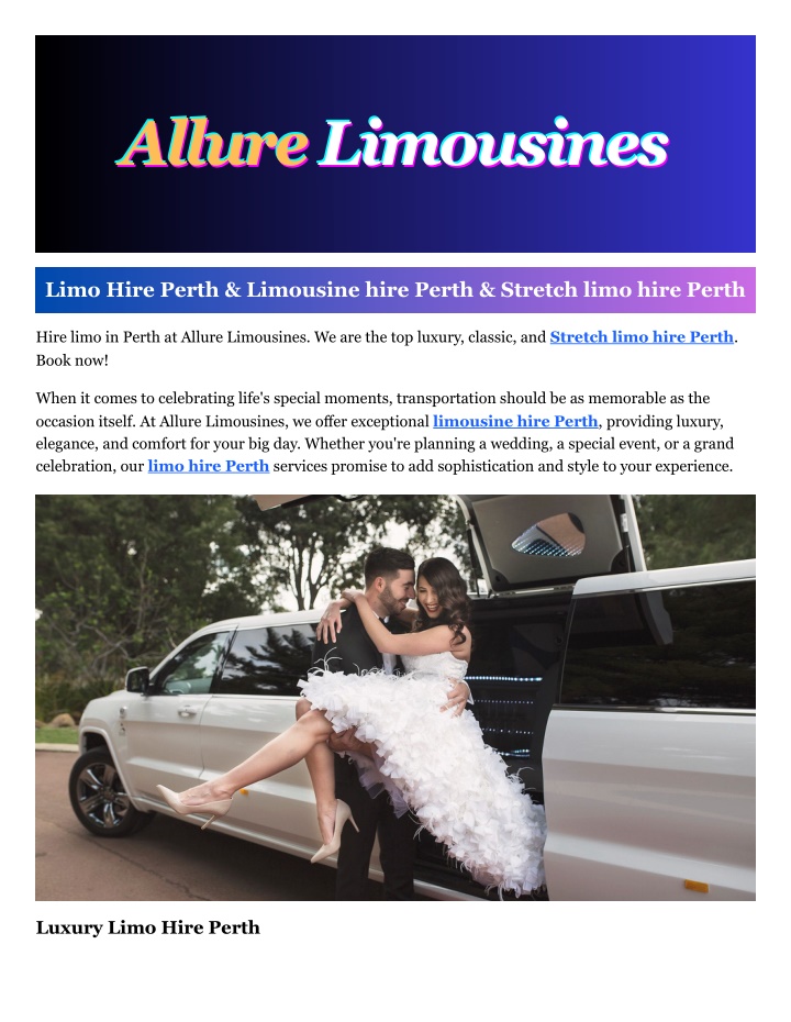 allure allure allure limousines limousines