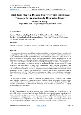 journal of science and technology issn 2456 5660