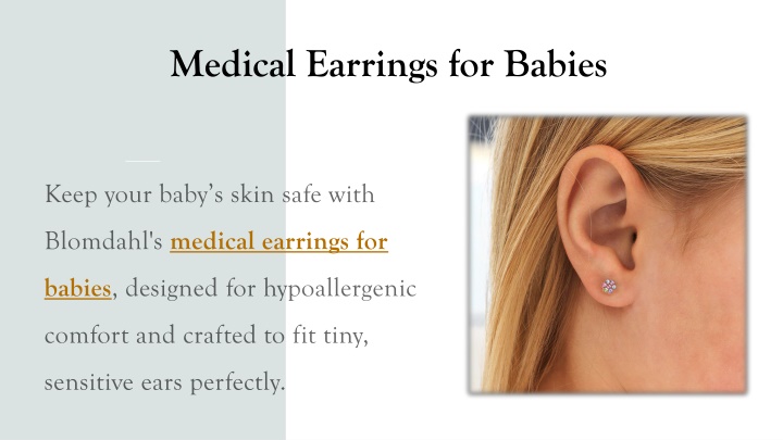 medical earrings for babies