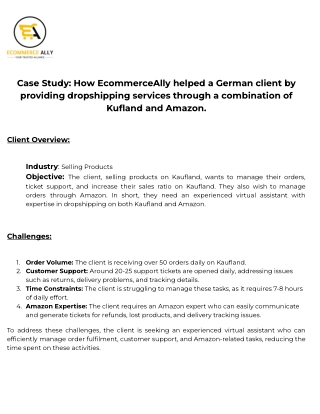 Case Study_ How EcommerceAlly helped a German client by providing dropshipping services through a combination of Kufland