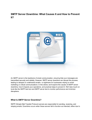 smtp server downtime what causes