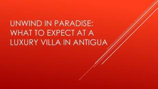 Unwind in Paradise What to Expect at a Luxury Villa in Antigua