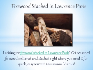 Firewood Stacked in Lawrence Park