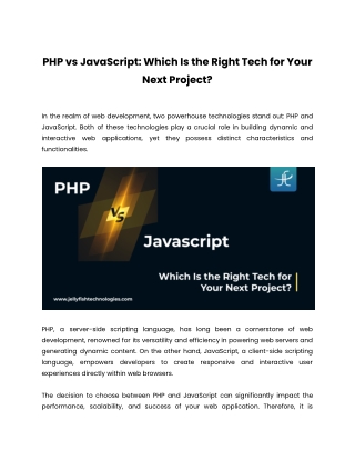 php vs javascript which is the right tech