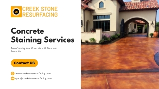 Concrete Staining Services: Elevate Your Floors and Surfaces