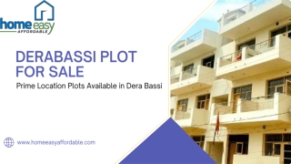 Prime Location Plots Available in Dera Bassi