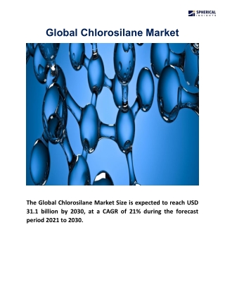 Global Chlorosilane Market Analysis & Forecast (2021–2030)