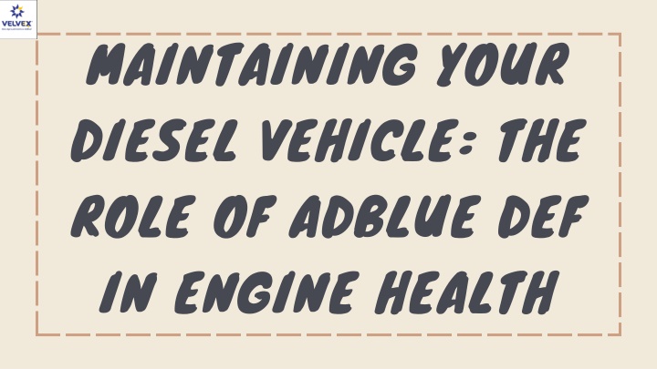 maintaining your diesel vehicle the role