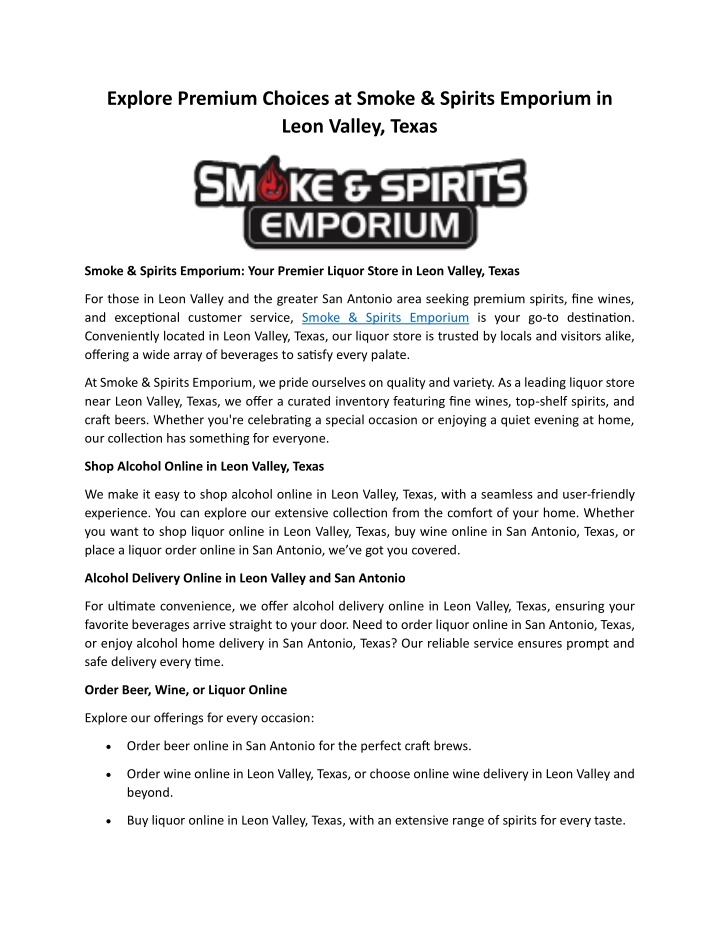 explore premium choices at smoke spirits emporium