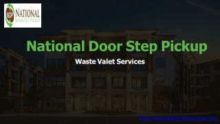 National Door Step Pickup - Waste valet services