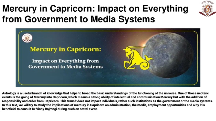 mercury in capricorn impact on everything from government to media systems