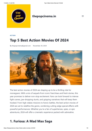 Top 5 Best Action Movies Of 2024