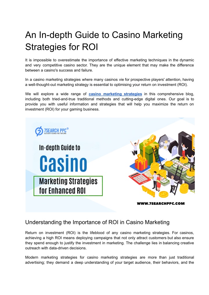 an in depth guide to casino marketing strategies