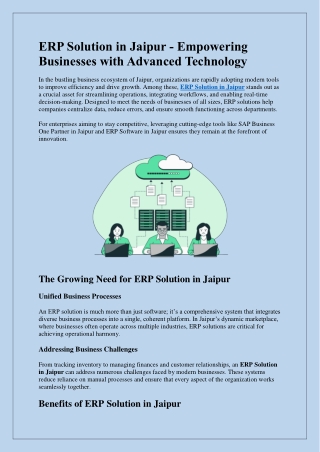 erp solution in jaipur empowering businesses with