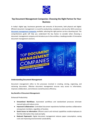 top document management companies choosing