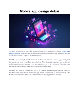 Mobile App Design Dubai