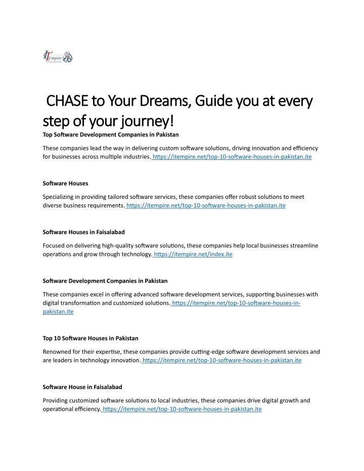 chase to your dreams guide you at every chase