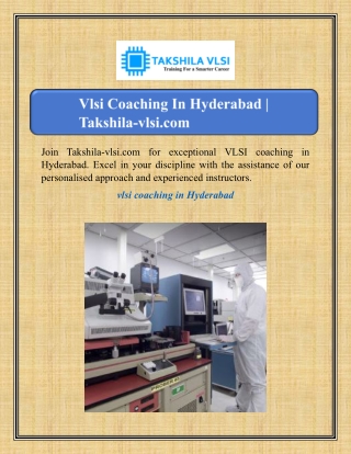 join takshila vlsi com for exceptional vlsi