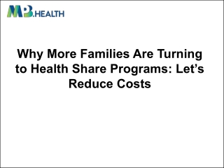 Why More Families Are Turning to Health Share Programs: Let’s Reduce Costs