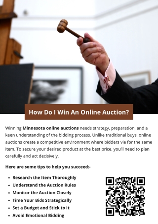 How Do I Win An Online Auction?