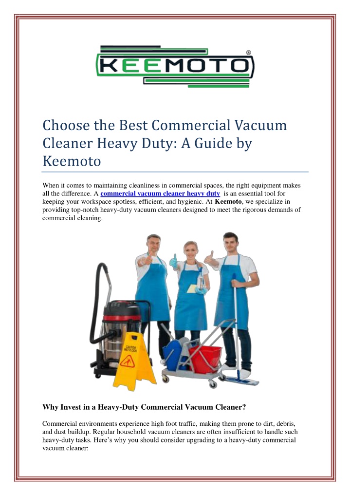 choose the best commercial vacuum cleaner heavy