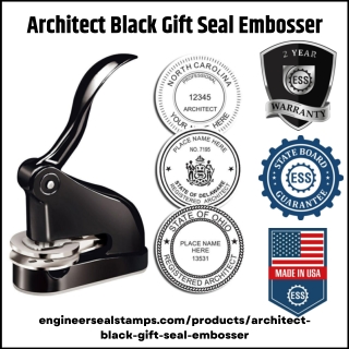 Architect Black Gift Seal Embosser - Add Elegance to Offices