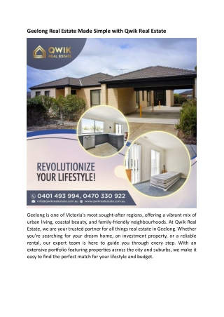 geelong real estate made simple with qwik real