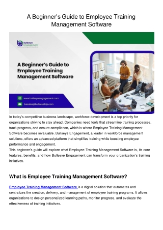 Employee Training Management Software