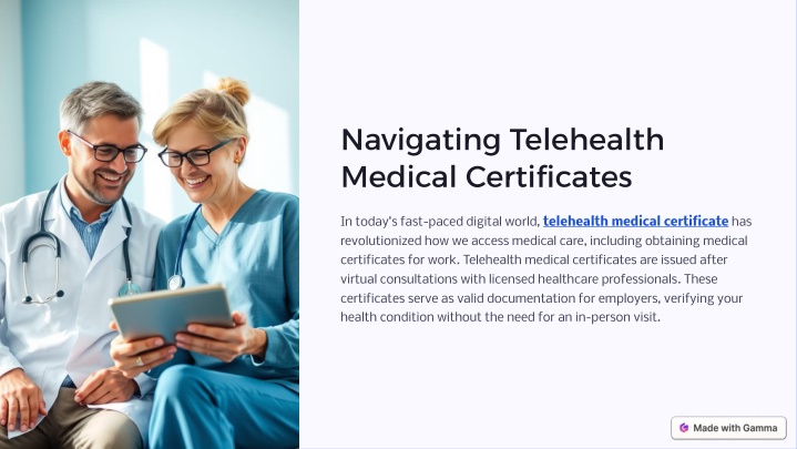 navigating telehealth medical certificates