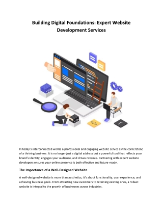 Building Digital Foundations Expert Website Development Services