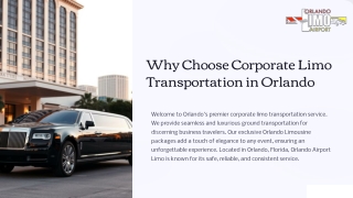 Why Choose Corporate Limo Transportation in Orlando