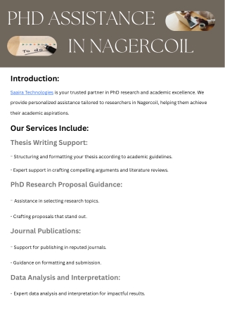 phd assistance in nagercoil