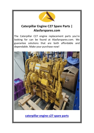 Caterpillar Engine C27 Spare Parts  Alasfarspares.com