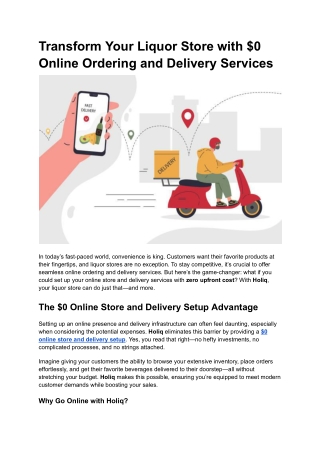 transform your liquor store with 0 online