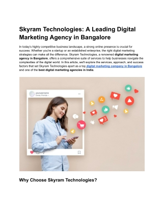 Skyram Technologies_ A Leading Digital Marketing Agency in Bangalore