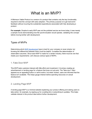 what is an mvp