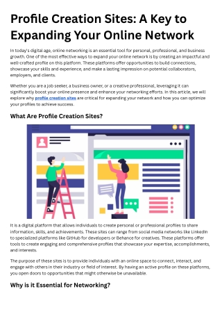 profile creation sites a key to expanding your