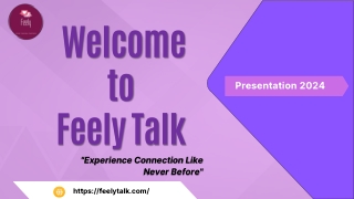 welcome to feely talk