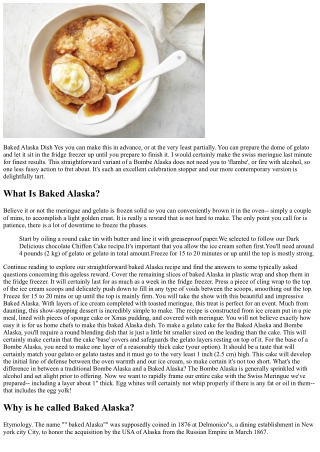 Baked Alaska Dish