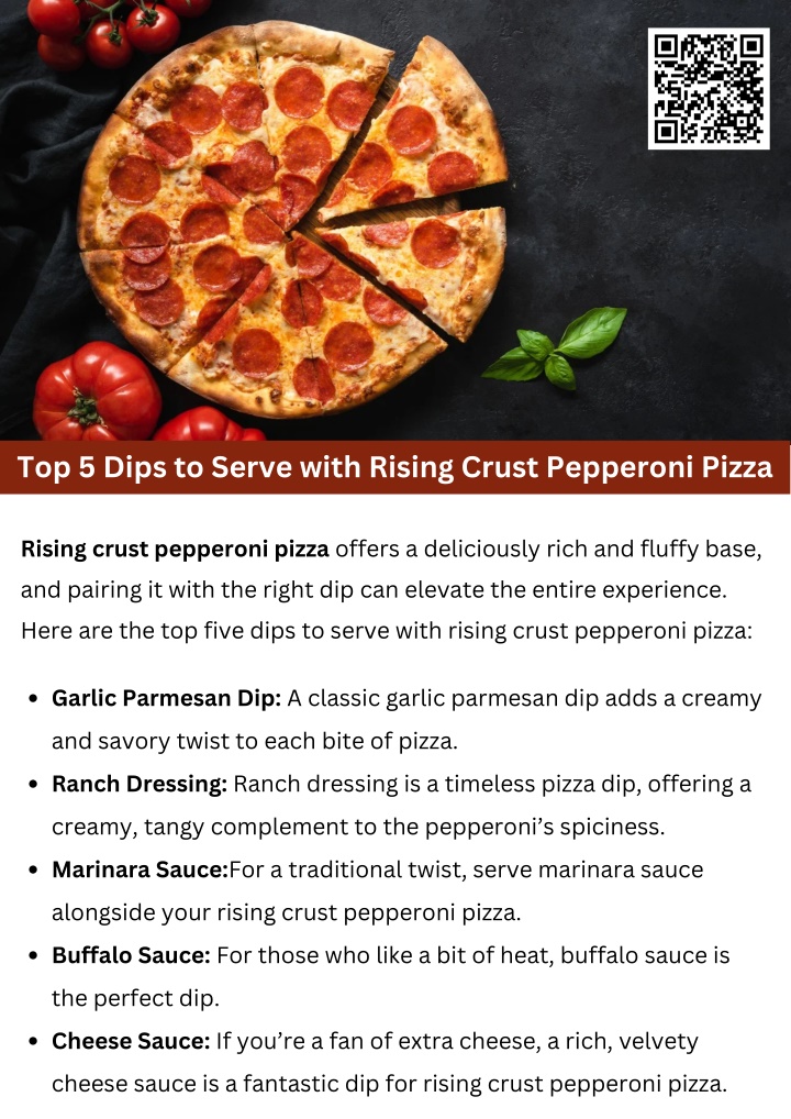 top 5 dips to serve with rising crust pepperoni