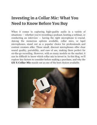 Investing in a Collar Mic_ What You Need to Know Before You Buy