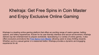1 khelraja get free spins in coin master