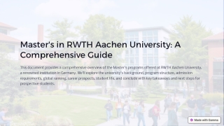 master s in rwth aachen university