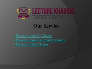 Praveen Jindal Classes | Lecture Kharido | Buy Now