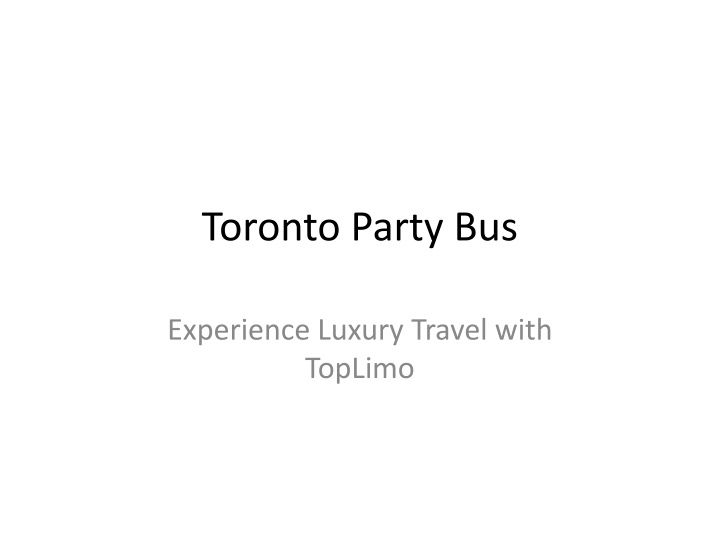 toronto party bus