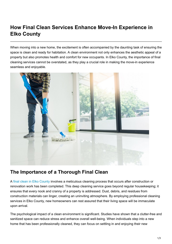 how final clean services enhance move